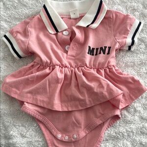 Pink Baby Polo Onesie